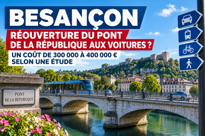 Besançon : entre voitures, vélos et tramway, le pont de la République au cœur d’un nouveau choix de circulation