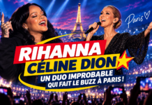 Rihanna et Céline Dion : le duo improbable qui s’est improvisé dans les gradins à Paris