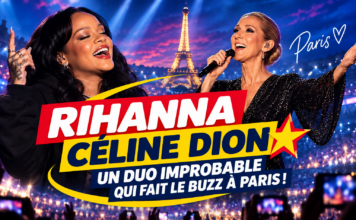 Rihanna et Céline Dion : le duo improbable qui s’est improvisé dans les gradins à Paris