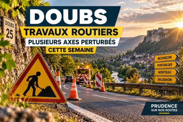 Doubs : plusieurs routes départementales fermées ou perturbées cette semaine en raison de travaux