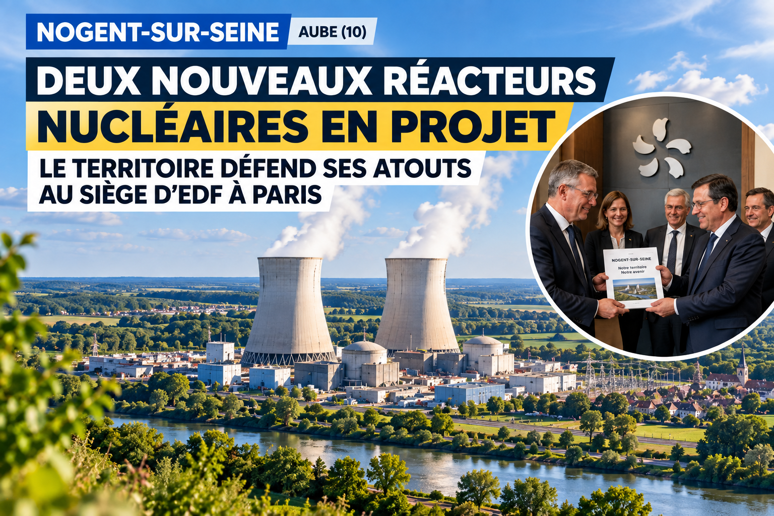 Nogent-sur-Seine : l’Aube défend auprès d’EDF son projet d’accueil de deux nouveaux réacteurs EPR2