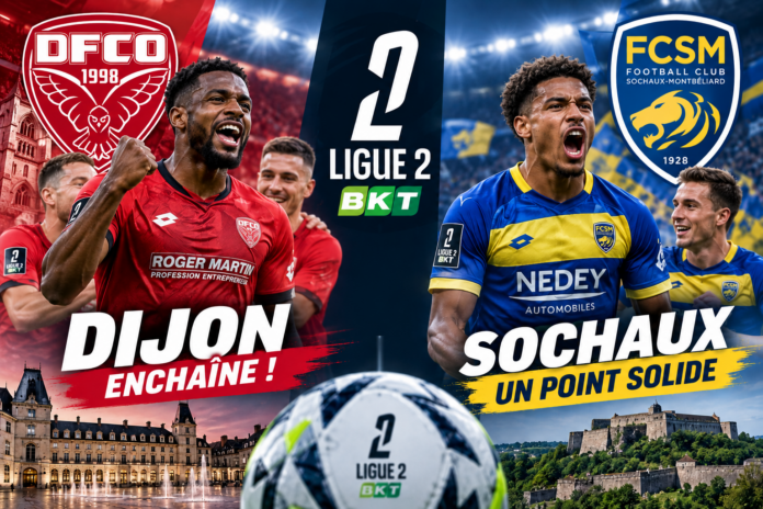 Ligue 2 : Dijon enchaîne à Annecy, Sochaux ramène un point de Laval