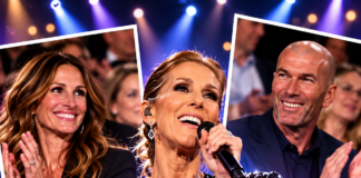 Céline Dion à Paris : Julia Roberts et Zinedine Zidane parmi les stars venues l’applaudir !