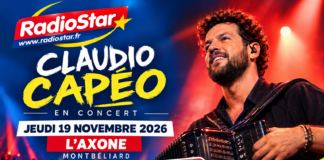 Radio STAR vous offre vos places pour Claudio Capéo à Montbéliard !